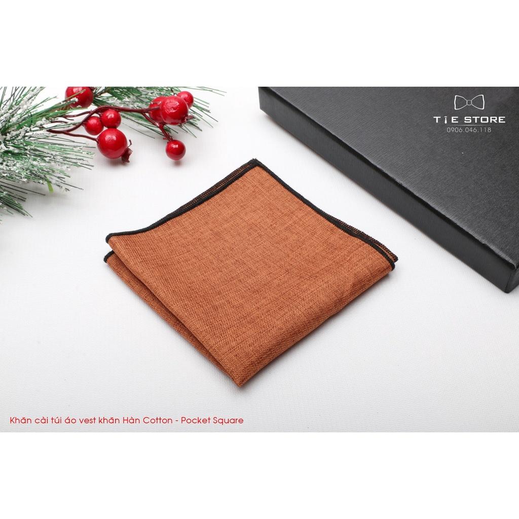 Khăn Cài Túi Áo Vest - Pocket Square, phụ kiện lịch lãm, nhiều mẫu trơn màu
