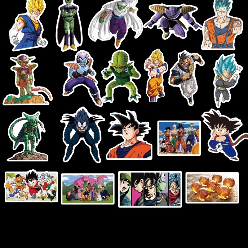 Bộ 100 miếng Sticker hình dán Dragon Ball SetB