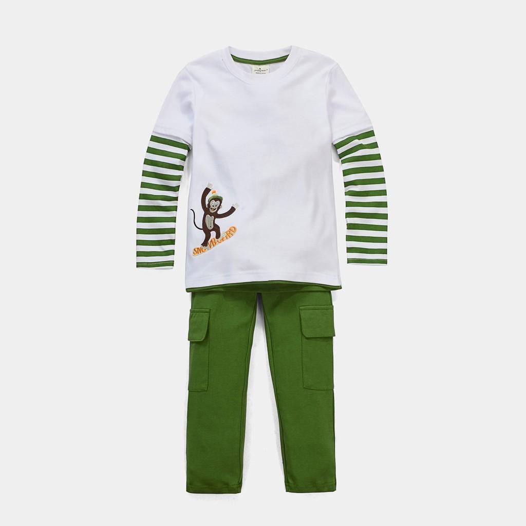 Bộ cotton dài tay cho bé từ 1-6 tuổi