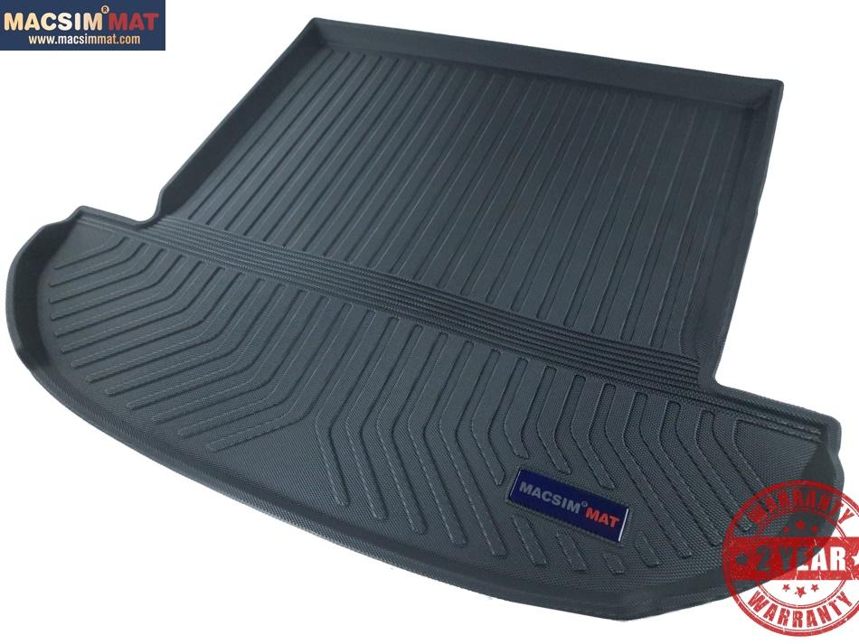 Thảm lót cốp Hyundai Santafe DM 7 chỗ 2019-đến nay nhãn hiệu Macsim chất liệu TPV cao cấp màu đen