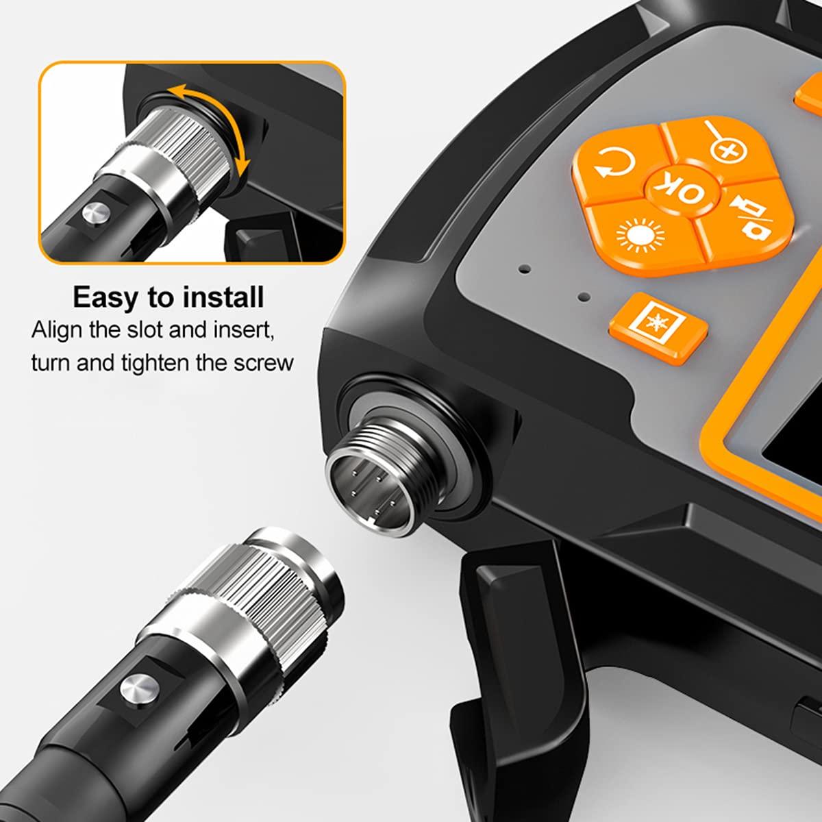 Máy ảnh nội soi công nghiệp ống kính kép 4,5mm 5,5mm 1080p với 4,3 "Borescope ô tô màn hình IPS để kiểm tra đường ống xe hơi