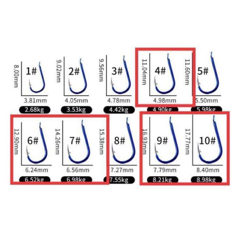 Hộp 10 bộ thẻo buộc sẵn câu đàihàng lưỡi nhập khẩu đồ câu FISHING_HD