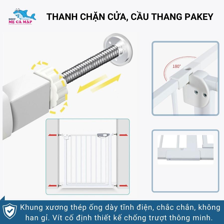 Chặn Cửa Chặn Cầu thang Pakey loại to, dày nặng, thanh chặn cửa cao 79cm bảo vệ bé an toàn