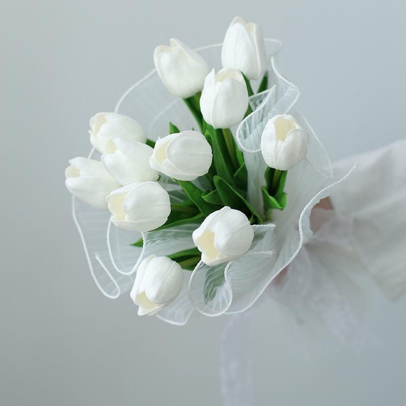 Hình ảnh Hoa giả trang trí, Hoa tulip nhiều màu cao cấp giống thật 99% decor phụ kiện chụp ảnh