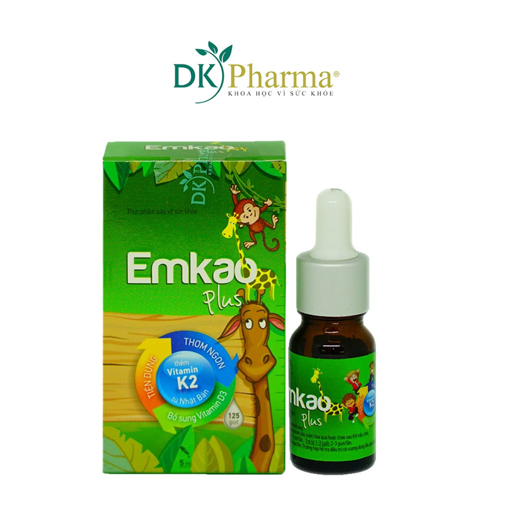 Thực phẩm bảo vệ sức khỏe bổ sung vitamin K2 và D3 DK Pharma Emkao Plus 5ml