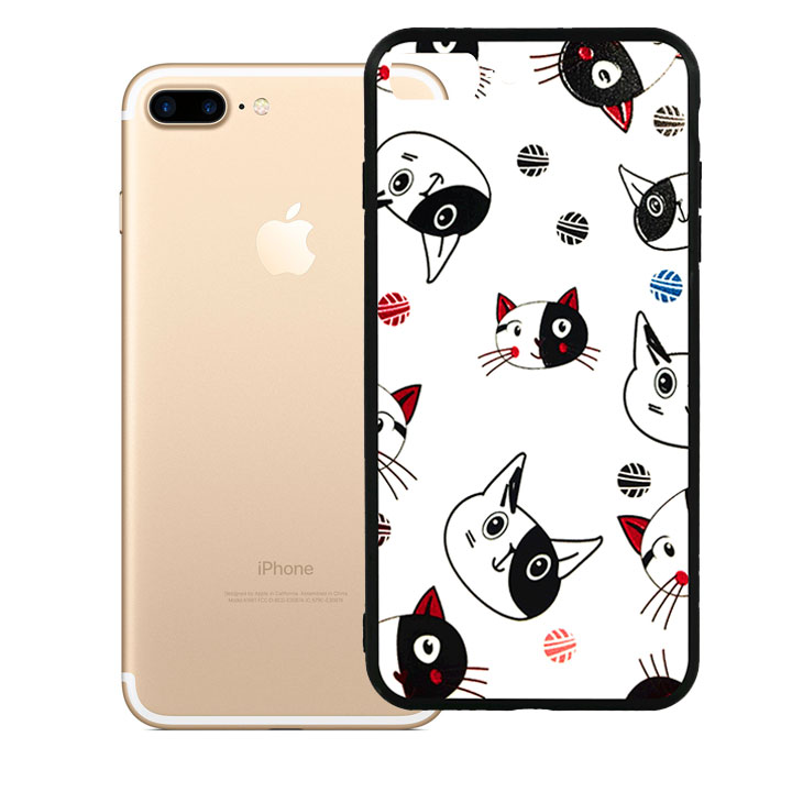 Ốp lưng viền TPU cao cấp dành cho iPhone 7 Plus - Kute Cat 02