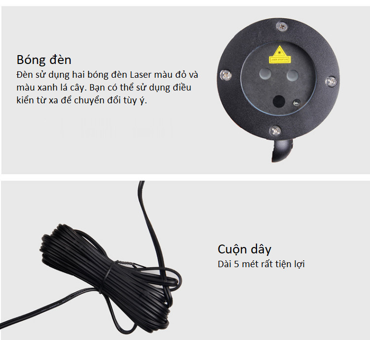 Đèn laser sân khấu tự xoay