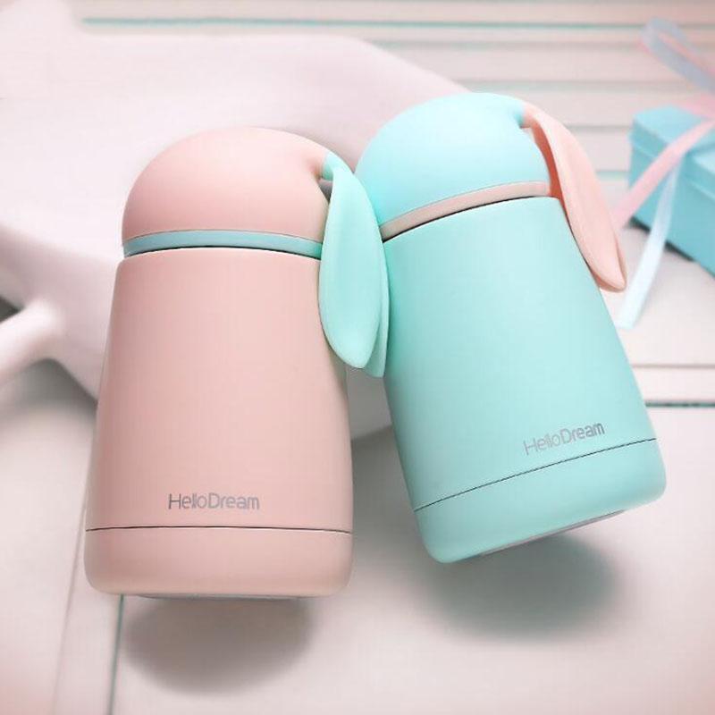 Dễ Thương 300Ml 304 Bình Giữ Nhiệt Chân Không Thép Không Gỉ Trẻ Em Thỏ Nhiệt Cốc Trẻ Em Cách Nhiệt Nhiệt Bình Cốc Tập Uống Cho Bé Cốc Du Lịch