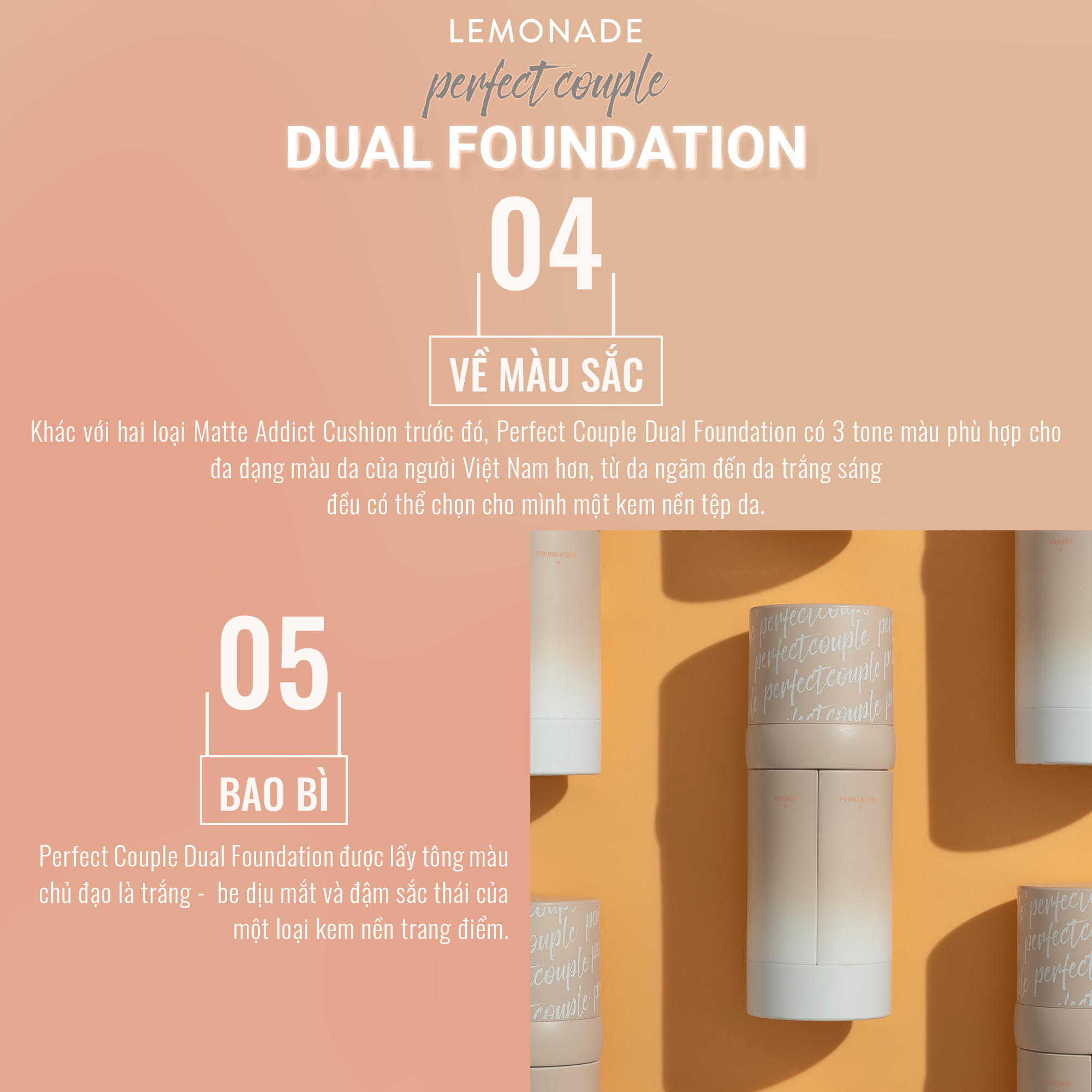 Kem nền đôi Lemonade Perfect Couple Dual Foundation 30g