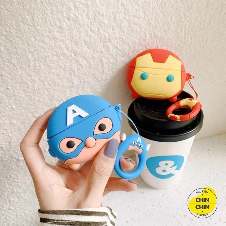 Case Vỏ Bọc Ốp Bảo Vệ Dành Cho Airpods Pro Siêu Anh Hùng Marvel Chất Liệu Silicon Dẻo