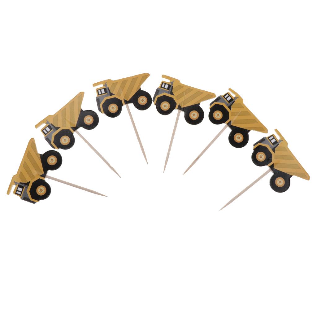 24pcs Car Cupcake Cake Topper Children Birthday Christmas Cake Decoration