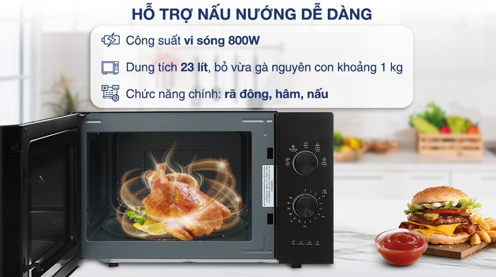 Lò vi sóng Electrolux 23 lít EMM23K22B - Hàng chính hãng