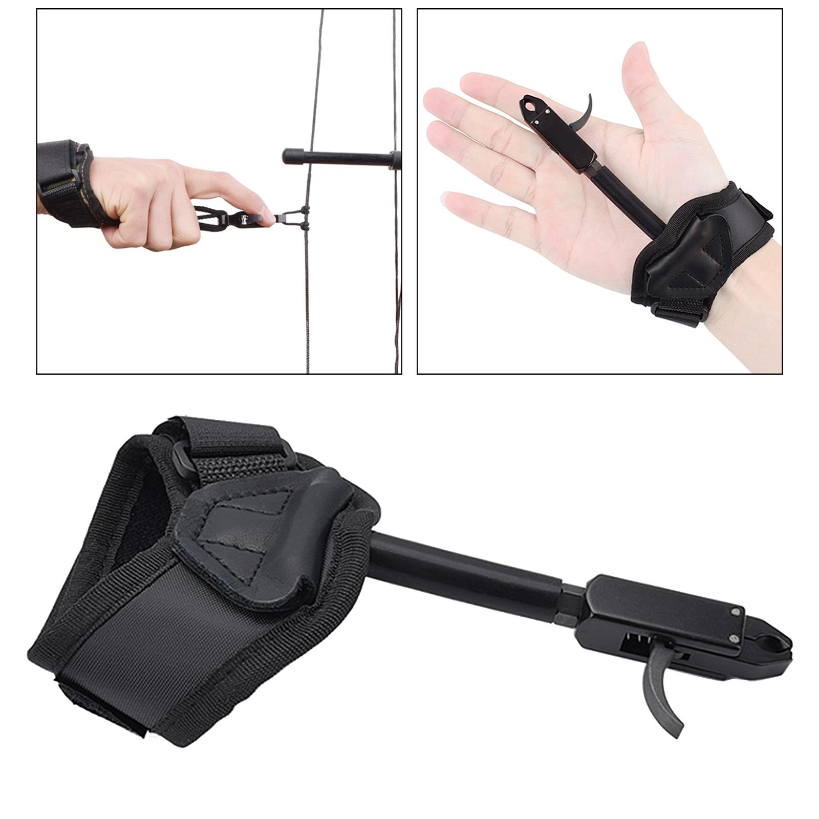 Archery Release Aid Adjustable Black Strap Compound Bow Quick Shot