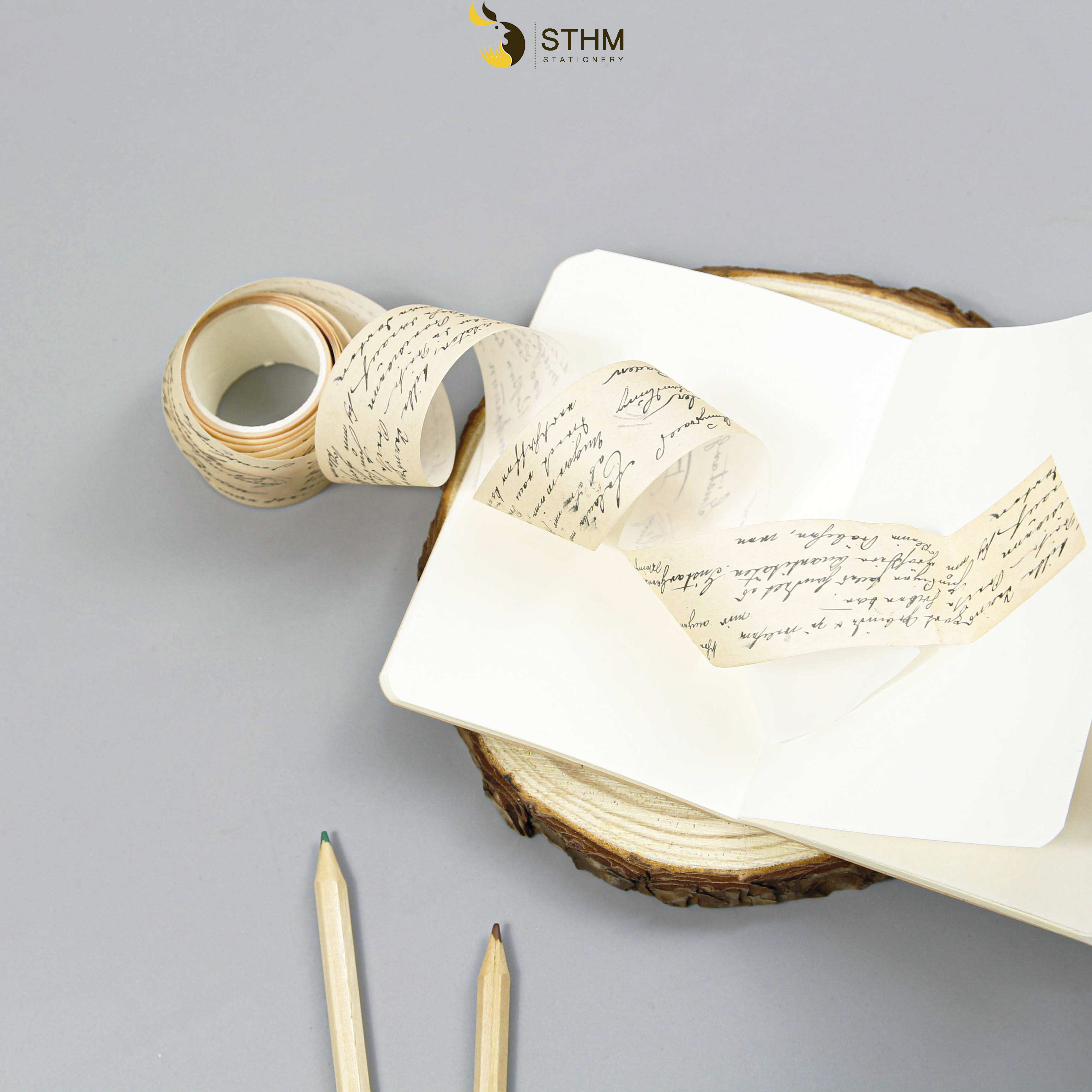 - Washitape - Băng dính trang trí sổ vintage - Lẻ cuộn