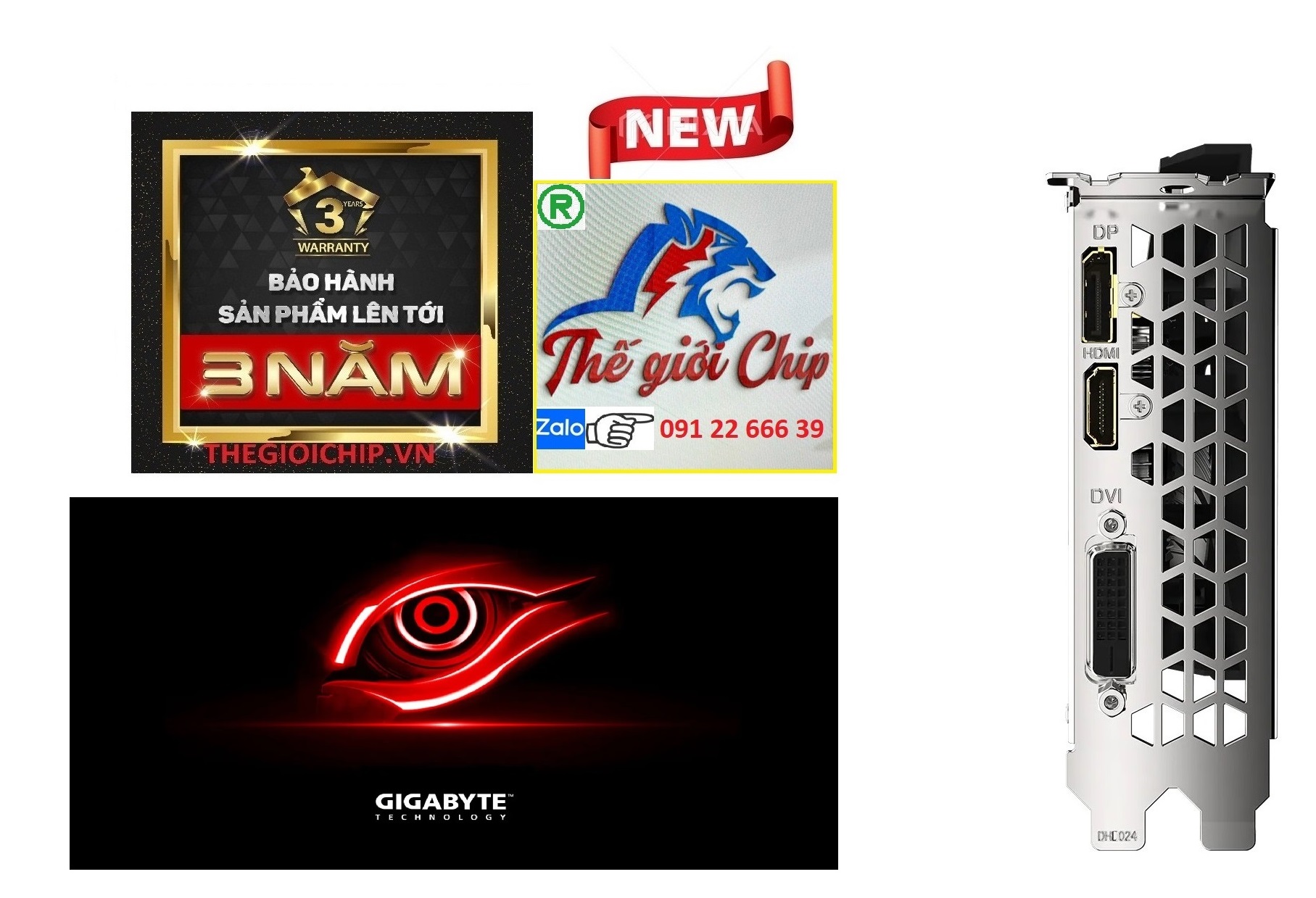 VGA GIGABYTE GeForce GTX 1650 4GB/D6/2FAN - HÀNG CHÍNH HÃNG