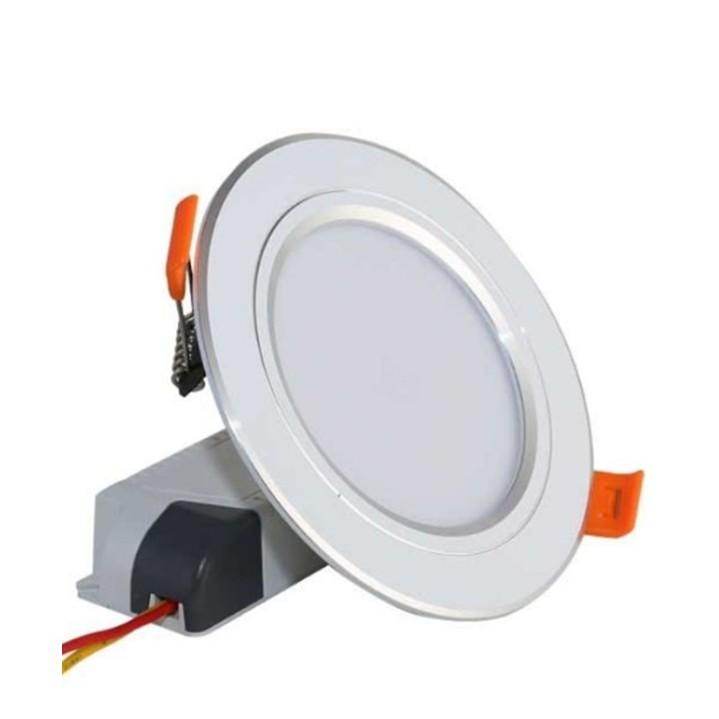 Đèn LED âm trần 9W Rạng Đông, khoét lỗ 110, vỏ nhôm đúc - (Viền vàng/ viền bạc)