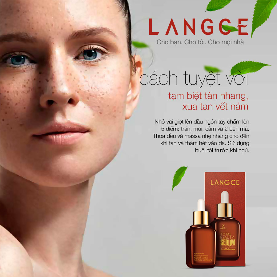 SERUM ĐỎ - GIẢM NÁM TÀN NHANG, THÂM SAU MỤN 30ml LANGCE