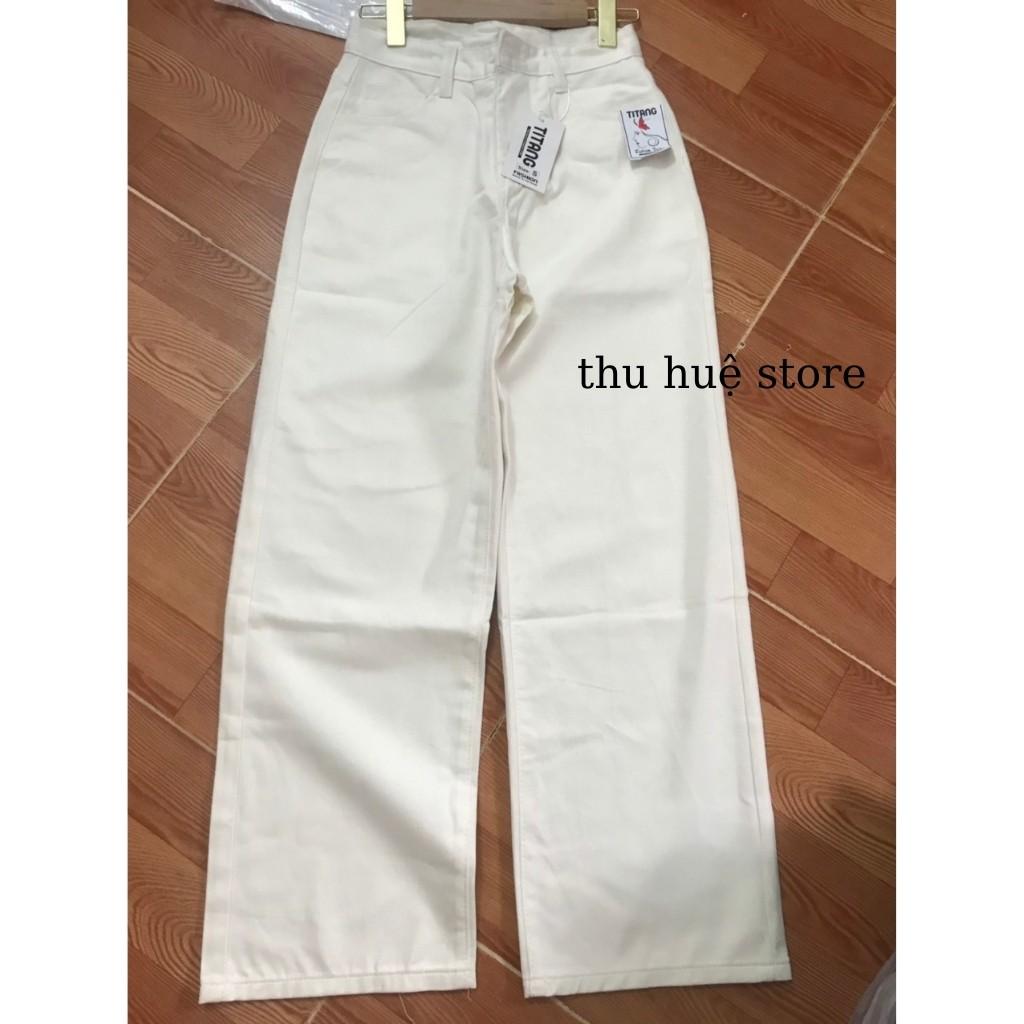 Quần Ống Suông Lưng Cao Kiểu Dáng Basic 2 Màu Cơ Bản