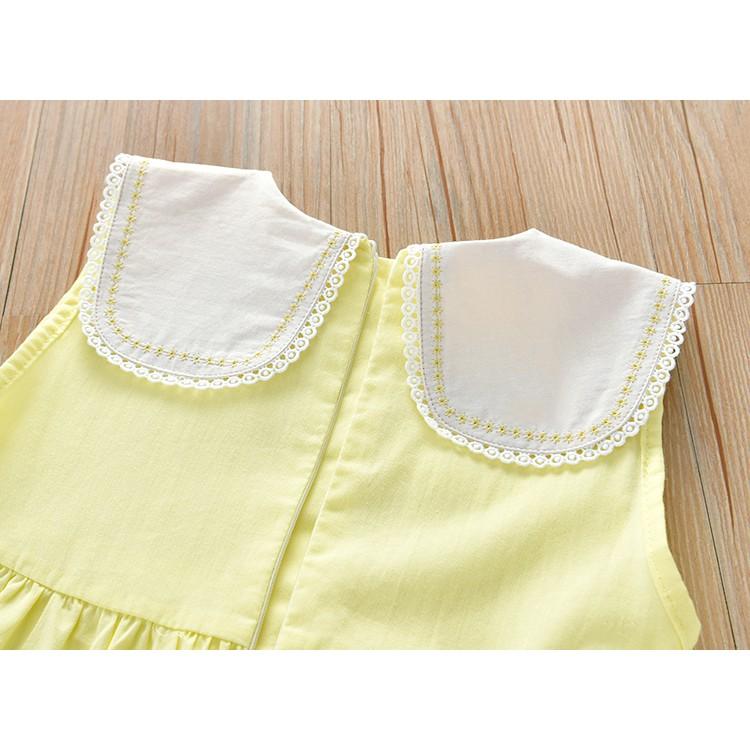 Váy bé gái tiểu thư sát nách cotton mát mẻ HÀNG QUẢNG CHÂU CAO CẤP - VBG16 đầm bé gái 1- 6 tuổi