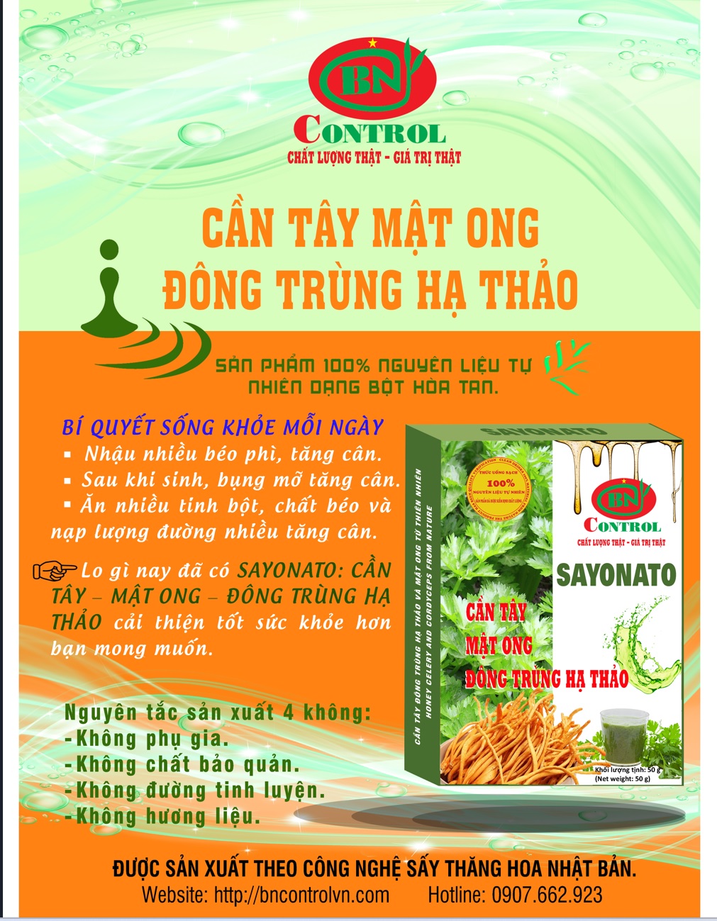 Cần tây đông trùng hạ thảo và mật ong từ thiên nhiên