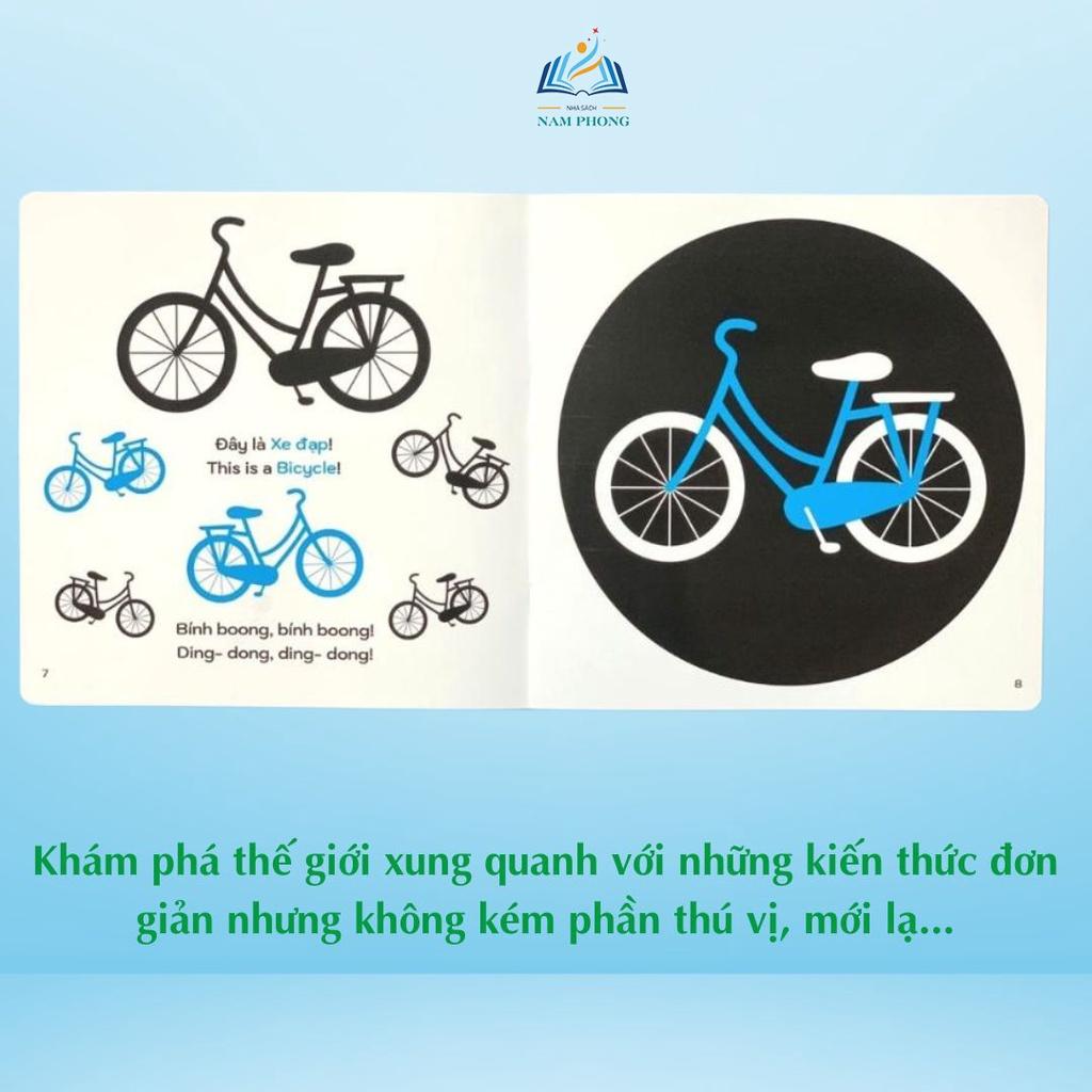 Ehon Kích Thích Thị Giác Song Ngữ Việt Anh Cho Bé 0-3 Tuổi - Quét Mã QR Nghe Đọc (Trọn Bộ 6 cuốn)