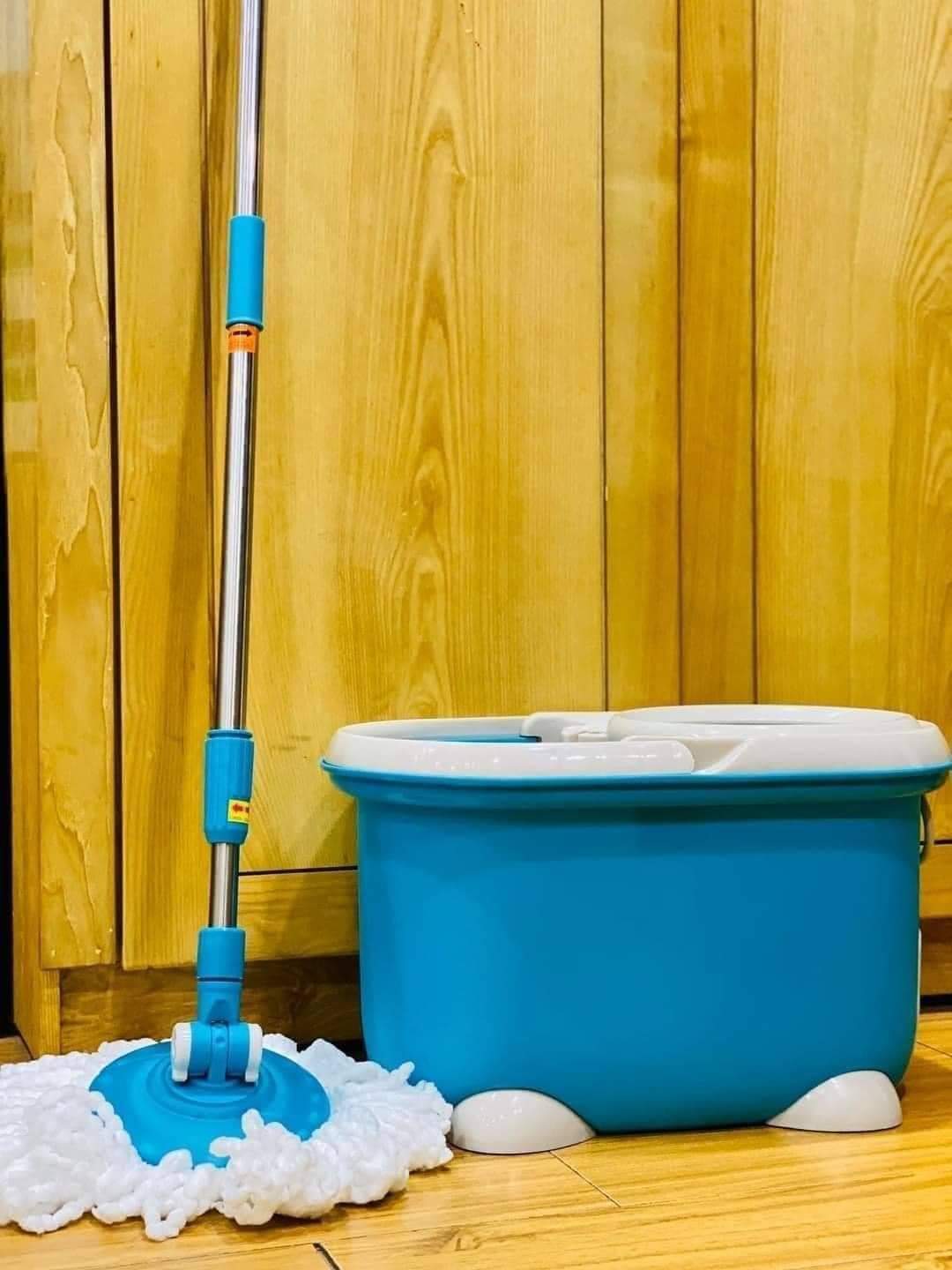 Bộ Lau Nhà Xoay Tay 360° Cao Cấp Lồng Nhựa Mop Q2 (cam kết hàng chuẩn, y hình)