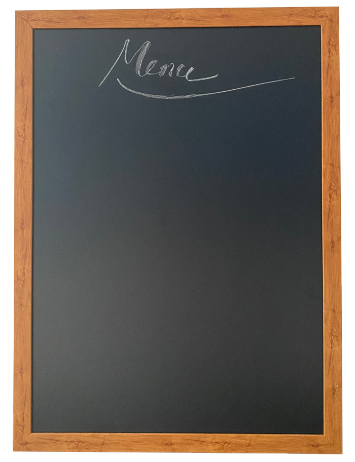 Bảng đen menu viết phấn Khung gỗ nâu KT 60x80cm