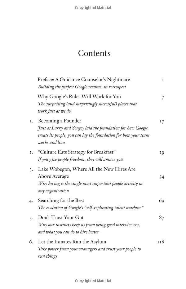 Work Rules: Insights From Inside Google