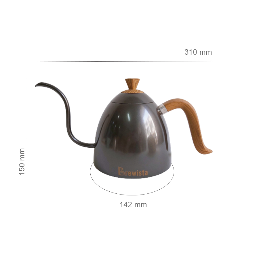 Ấm rót cà phê pour over Brewista 700ml - Màu đen bóng