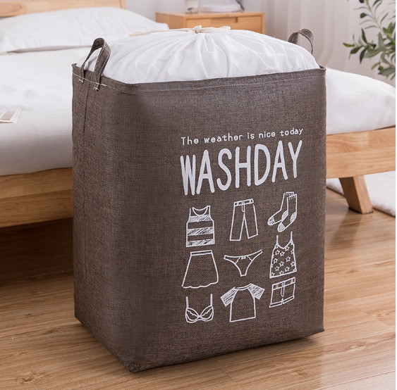 Túi vải đựng chăn màn cỡ lớn có thể gấp gọn, Giỏ đựng quần áo chống thấm nước siêu tiện dụng