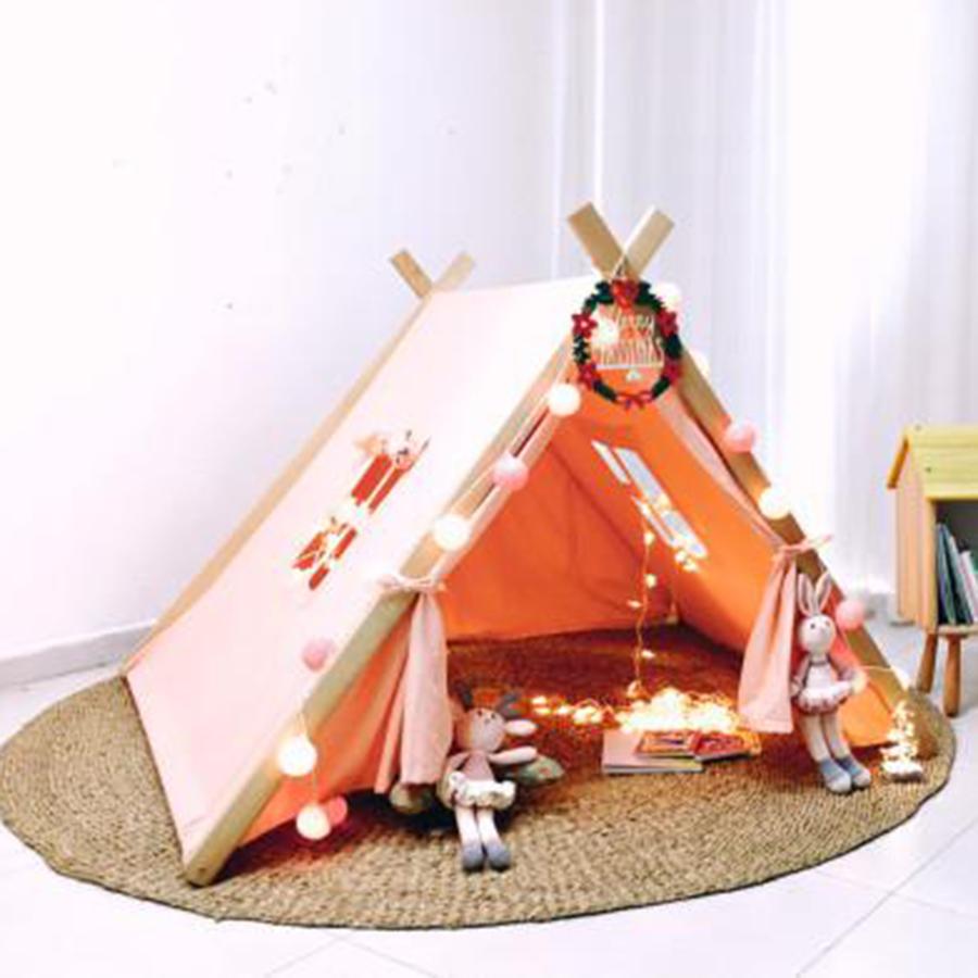 Lều khung gỗ trong nhà cho bé KT: 120x120x145cm