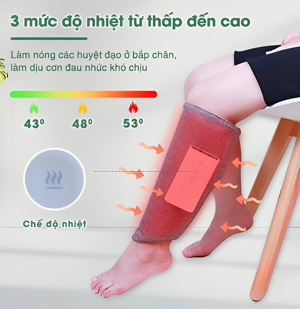 Máy massage bắp chân,đai massage chân chạy bằng pin ,giúp giảm đau, căng cứng cơ chân