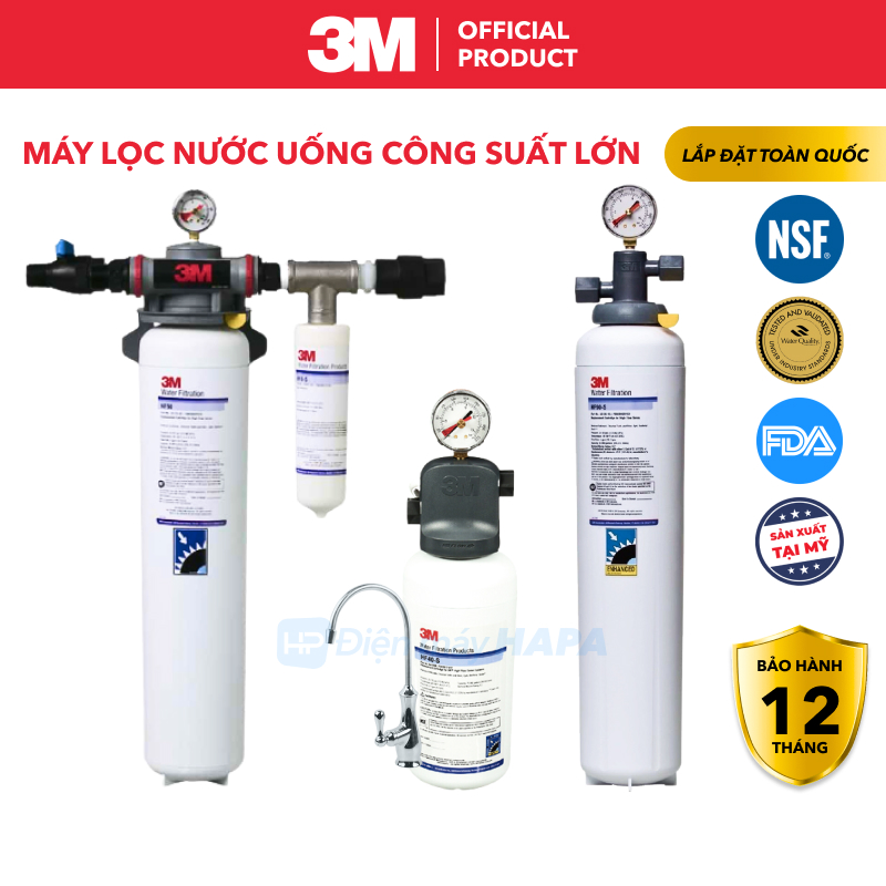 Máy Lọc Nước 3M ICE140-S - ICE190-S - DP190 Dùng Cho Thương Mại Nhà Hàng, Quán Cafe, FnB, Nhập Khẩu Mỹ - Hàng Chính Hãng 3M