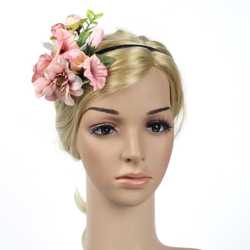 Princess Boho Flower Leaf Crown Headband Wedding Bridal Hairband Women Hair Accessory
