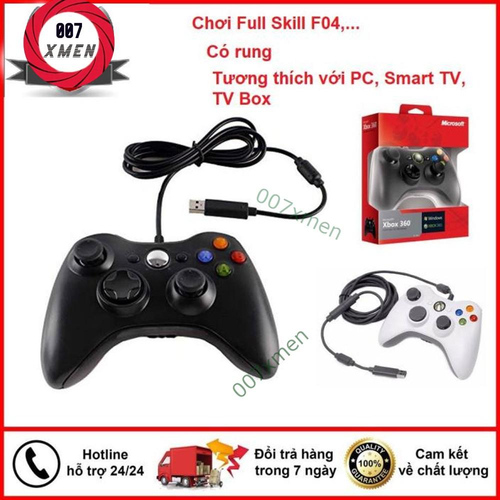 Tay cầm dành cho  chơi game Microsoft Xbox 360 Full box Có Rung