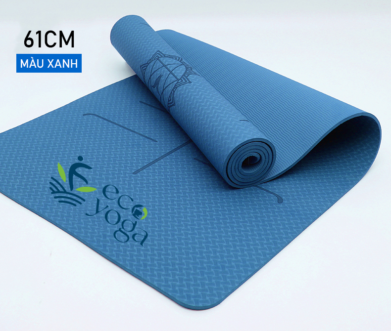Thảm Yoga Định Tuyến TPE 1 Lớp 8mm - YOGA QG, Độ Bám Cao, Chống Trơn Trượt, Mềm Mại, Thân Thiện Với Môi Trường, An Toàn Khi Tiếp Xúc Với Da - Hàng chính hãng