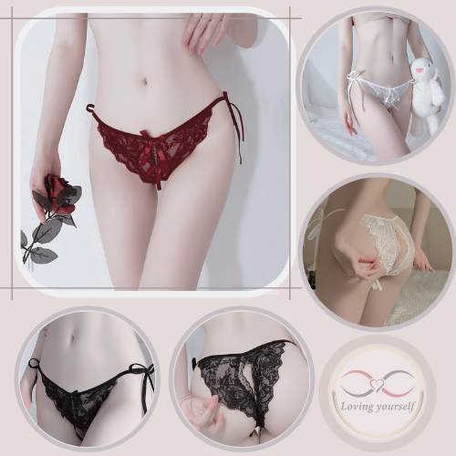 Combo 2 quần lót xuyên thấu, quần lót nữ, quần lọt khe nữ cột dây hở đáy sexy và hư hỏng LYEQ047
