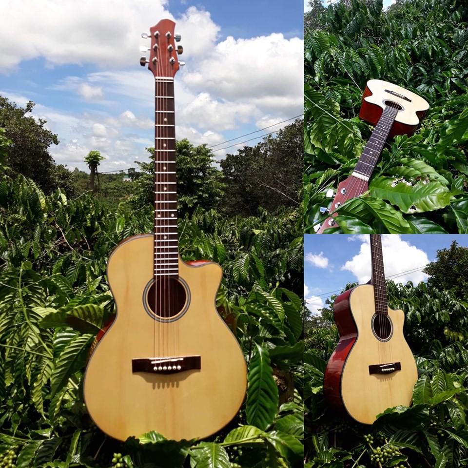 Guitar acoustic + Compo 9 phụ kiện cho guitar