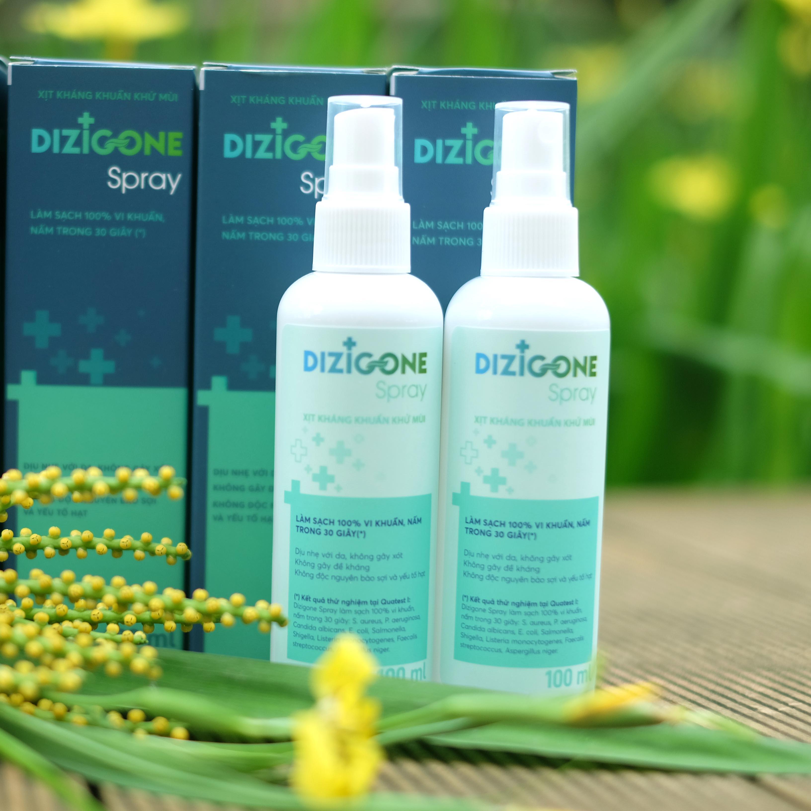 Xịt kháng khuẩn DIZIGONE chăm sóc tổn thương lành nhanh, không đau xót, tái tạo da, ngăn ngừa sẹo