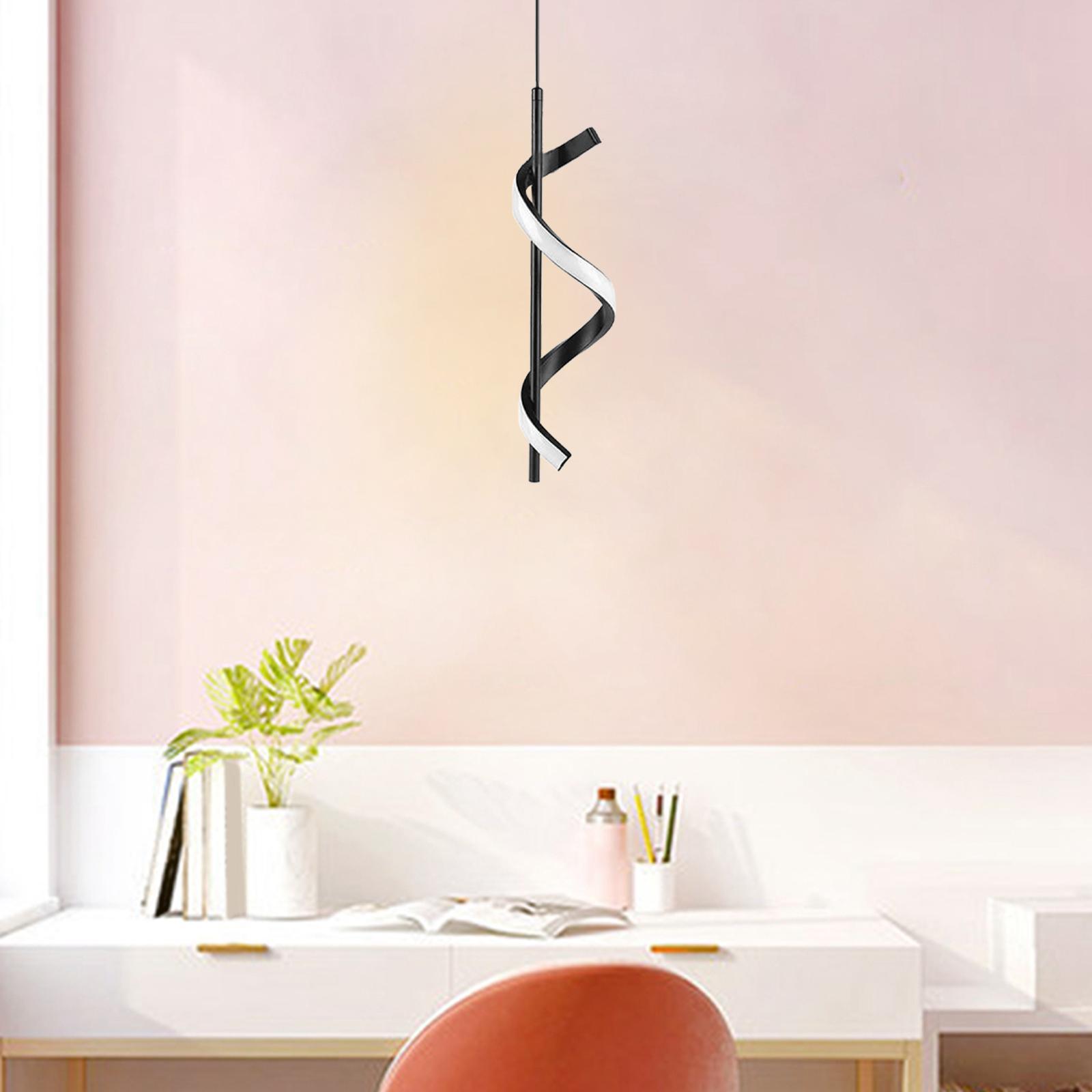 LED Pendant Light Hanging Lamp Modern Decor Lighting Adjustable Chandelier Spiral Ceiling Light Fixture for Club Loft Entryway Porch Hallway