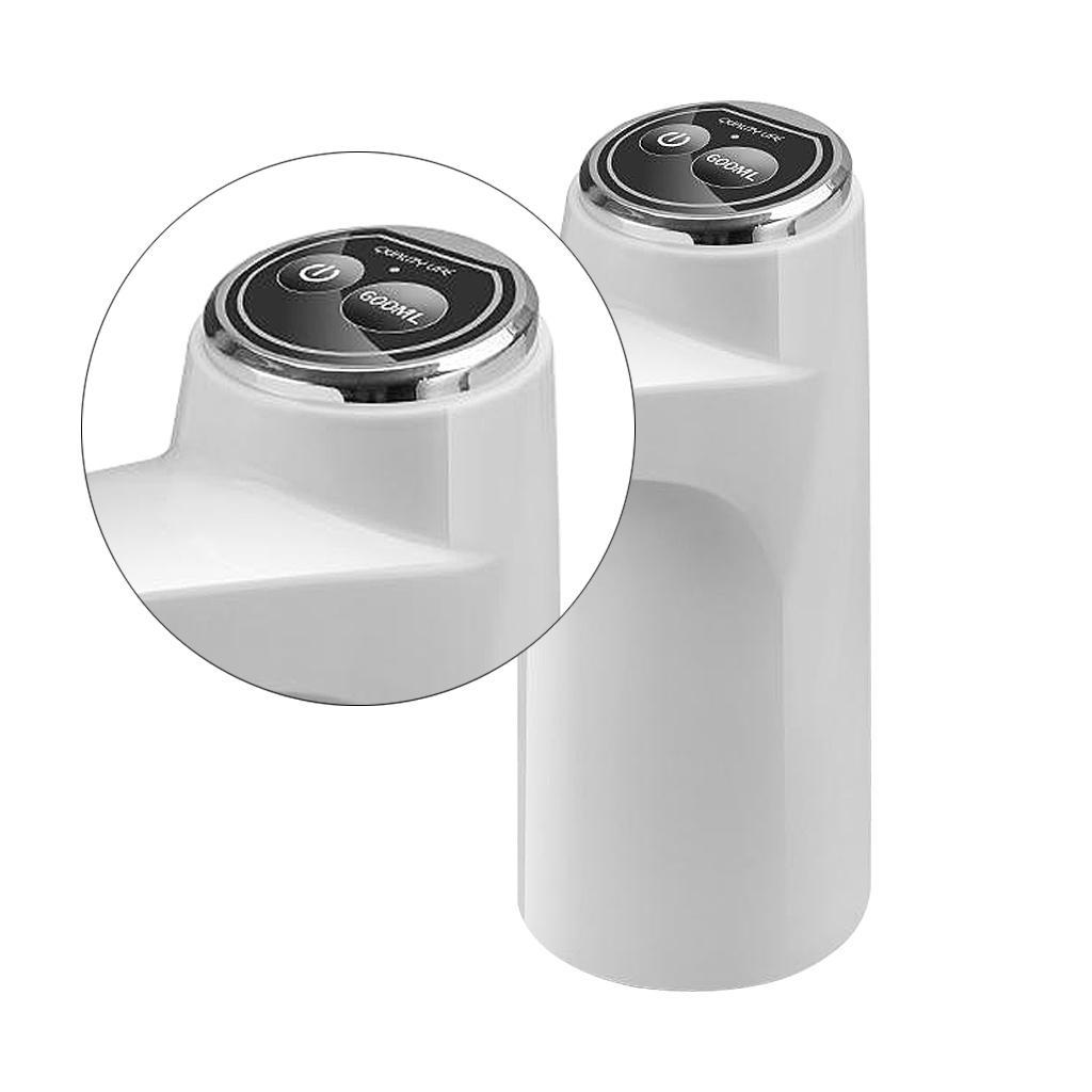 Automatic Water Pump Dispenser 600ml USB Charging Wireless Camping White
