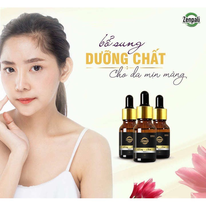 Combo Serum Làm Giảm Và Ngăn Ngừa mụn, thâm Zenpali 10ml giúp ngừa mụn thâm dưỡng ẩm trắng da