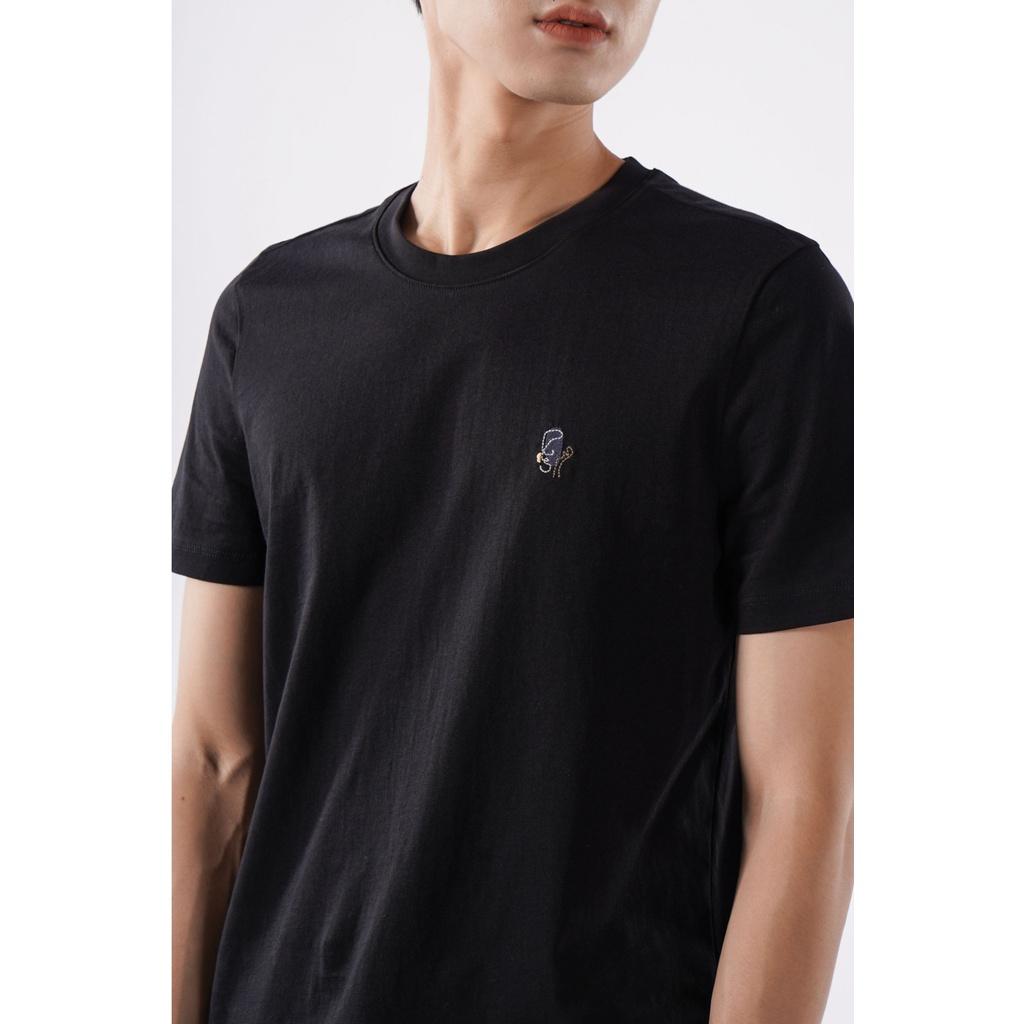 Áo thun nam tay ngắn thêu họa tiết form fitted vải cotton - 10S21TSH030 LASTORE MENSWEAR