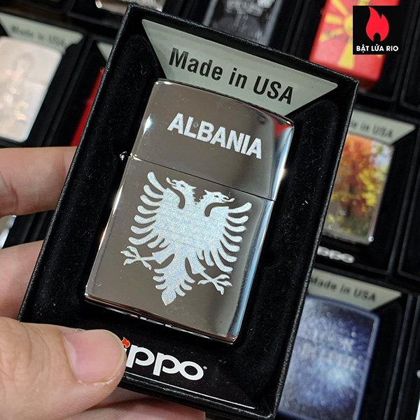 Bật Lửa Zippo 250 Albania Coat Of Arms