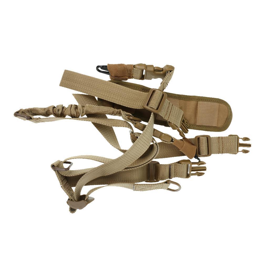 180 - 200cm Hunting 2 Point Adjustable Stretch Sling + 4 Pieces Accessory Straps