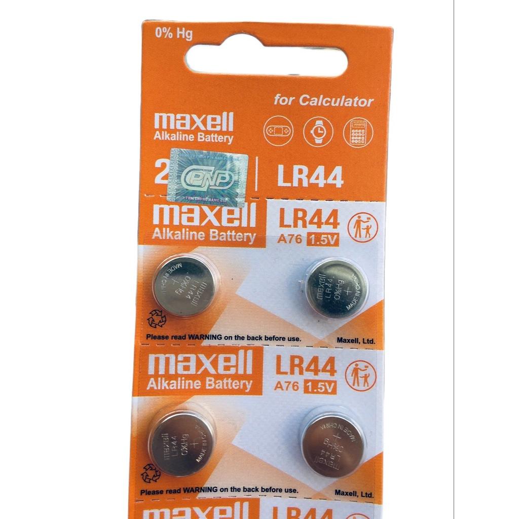 Pin Maxell LR44 AG13 L1154 Cúc Áo 1,5V Nhật Bản