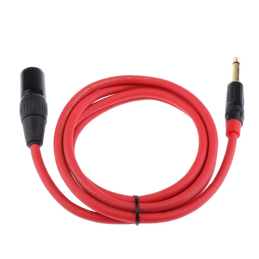 6.35mm TS Male to XLR Male Cable for