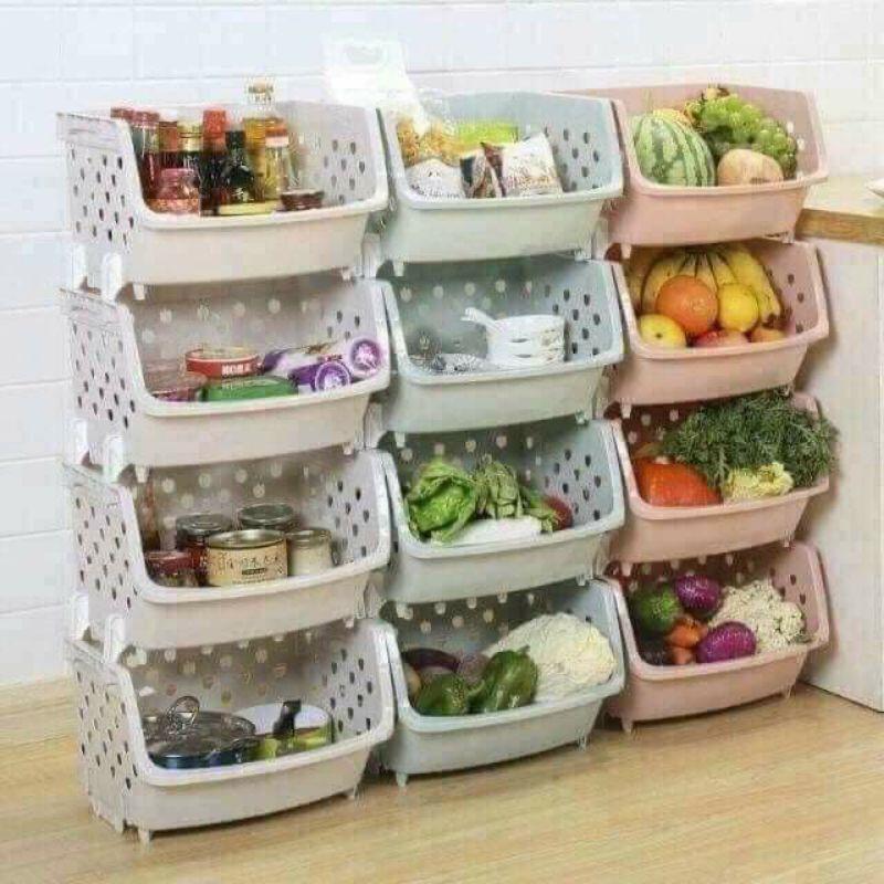 KỆ RỔ NHỰA 4 TẦNG ĐA NĂNG