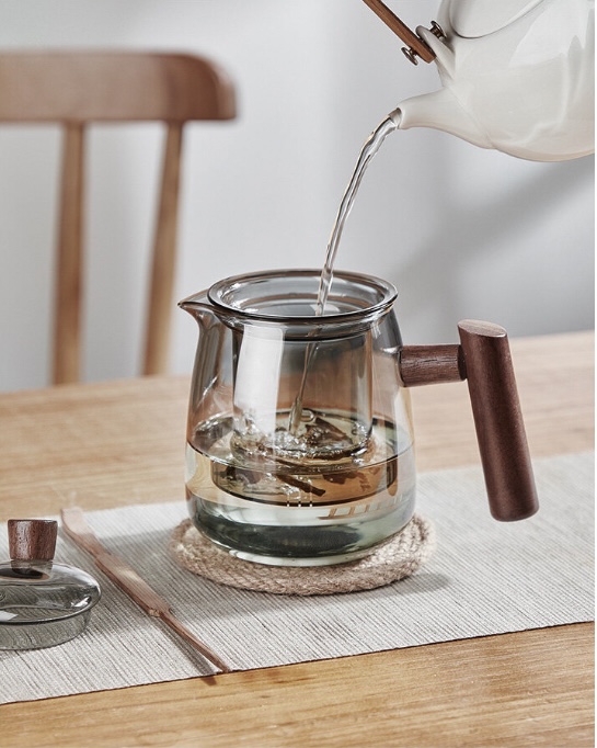 Bộ Ấm Trà 4 ly Thủy Tinh borosilicat Tea Ceremony Pot cao cấp