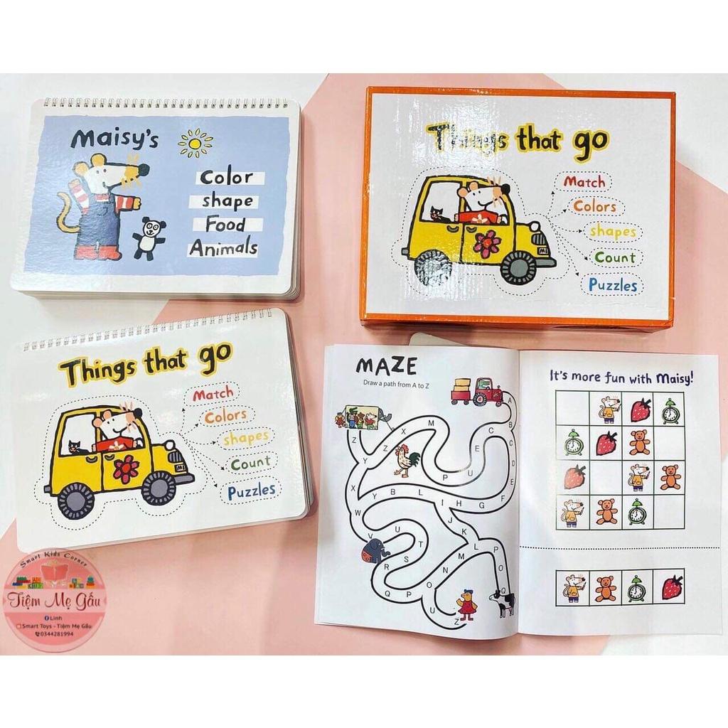 MONTESSORI - GDS COMBO HỌC LIỆU BÓC DÁN THINGS THAT GO - MAISY GIÚP PHÁT TRIỂN TƯ DUY, RÈN VẬN ĐỘNG TINH CHO BÉ